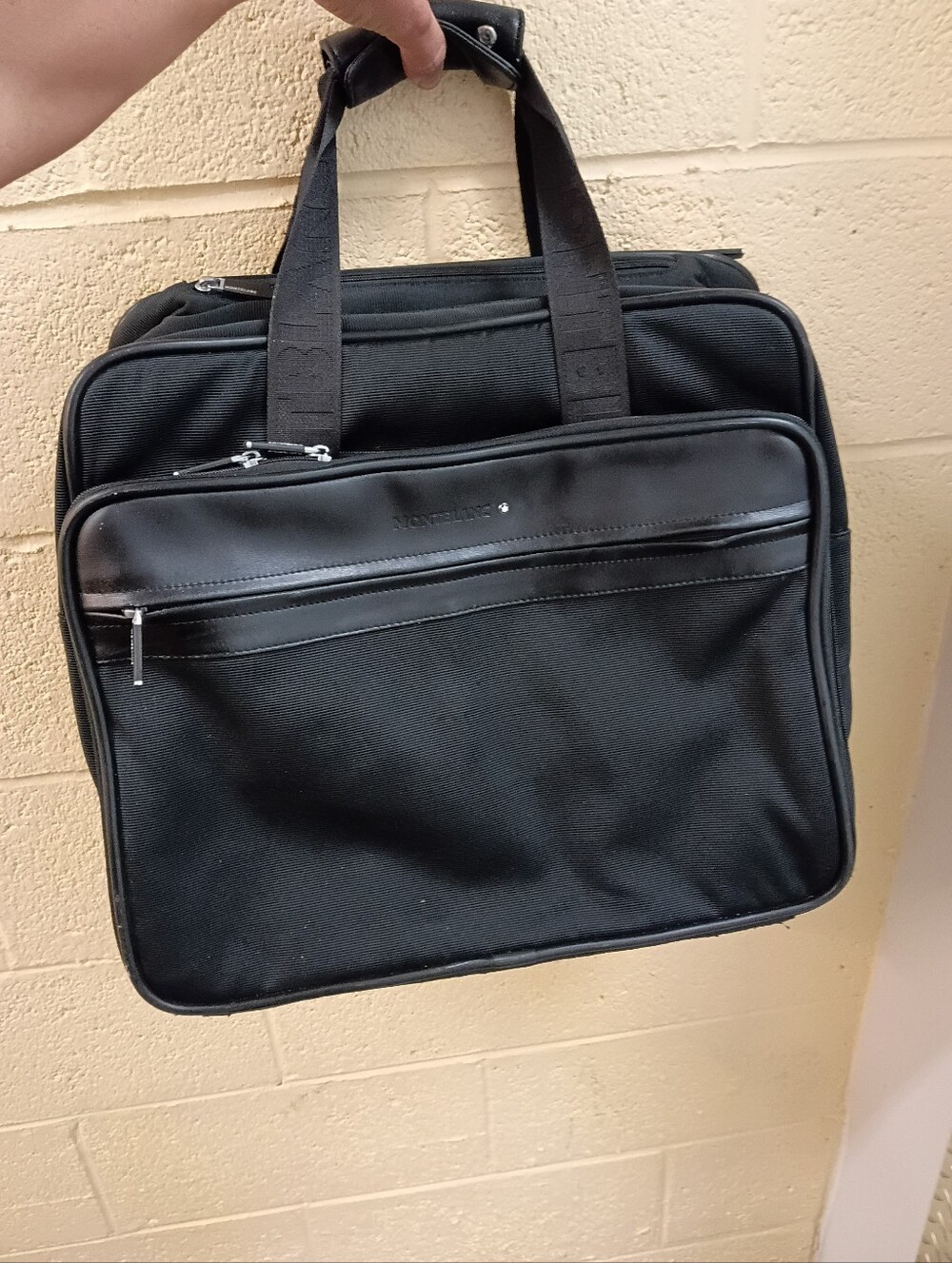 MONTBLANC Nightflight Trolley Leather Nylon Carry On